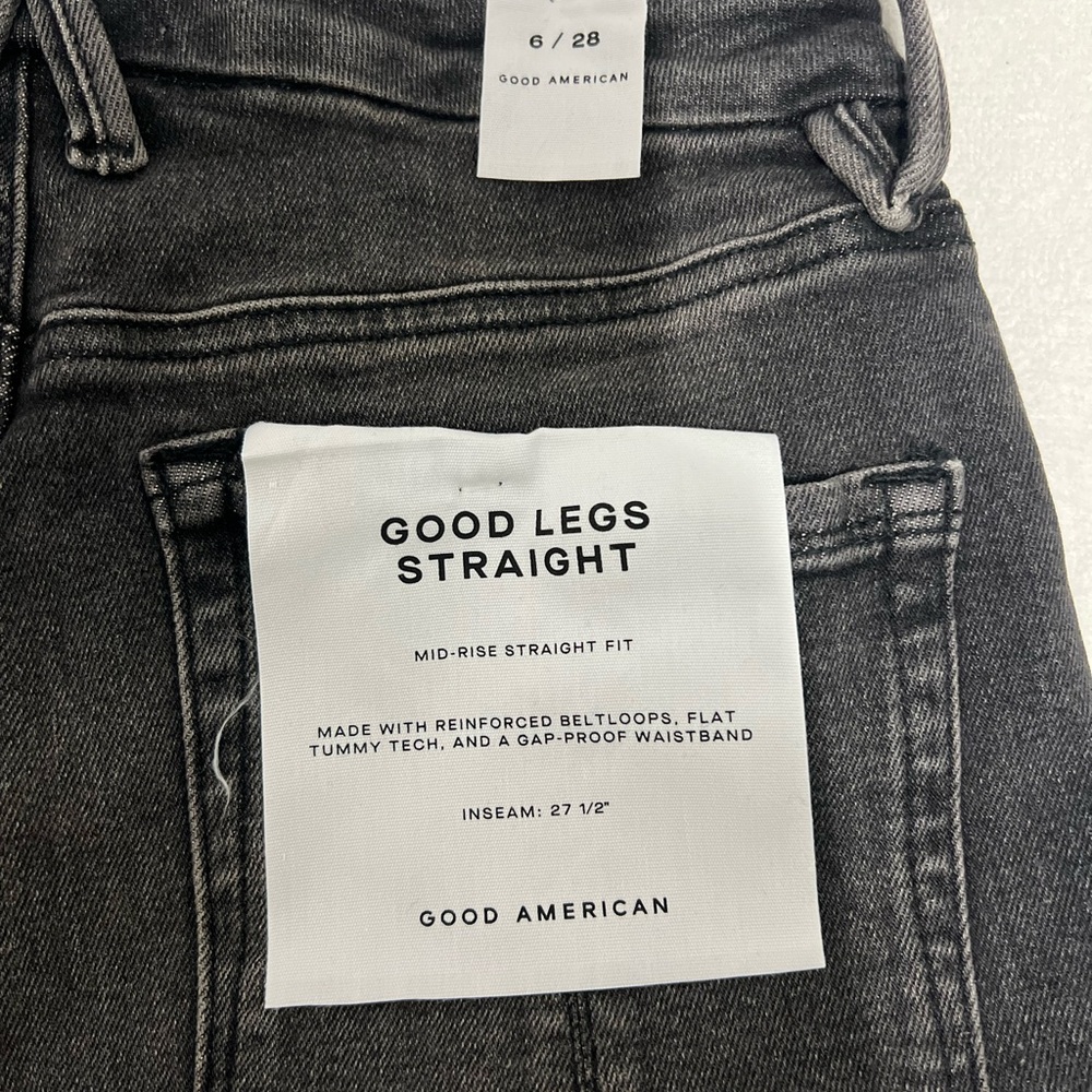 ***Price drop***Good American Black Straight Jeans